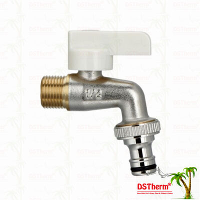 인체공학적 화이트 플라스틱 손잡이 비콕 수도꼭지 (맞춤형 재질 및 1/2"*3/4" 사양)