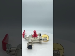 강철 손잡이가 있는 외부 크롬 도금 황동 수도꼭지