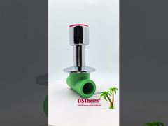 Ppr 크롬 접착 스톱 밸브 안티 슬리드 핸들 낮은 유지 보수 20-32mm 사용자 정의 크기