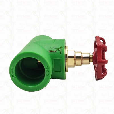 검은색 PPR 정지 밸브 크롬 접착 / 청동 컬러 카트리지는 ISO 15784 인증 글로벌 밸브 20-110mm