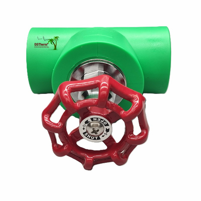 검은색 PPR 정지 밸브 크롬 접착 / 청동 컬러 카트리지는 ISO 15784 인증 글로벌 밸브 20-110mm