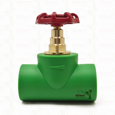 검은색 PPR 정지 밸브 크롬 접착 / 청동 컬러 카트리지는 ISO 15784 인증 글로벌 밸브 20-110mm