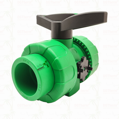 잠금 볼 PPR 더블 유니온 볼 밸브, 플라스틱 볼 S2.5 20-63MM 맞춤형 로고