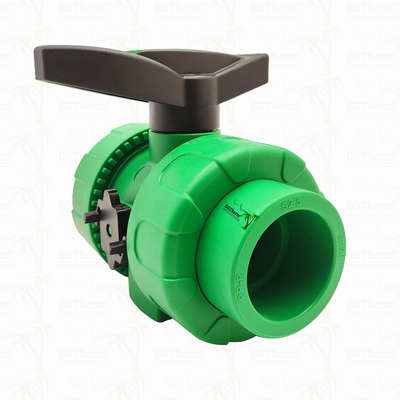잠금 볼 PPR 더블 유니온 볼 밸브, 플라스틱 볼 S2.5 20-63MM 맞춤형 로고