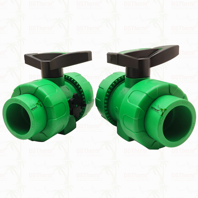 잠금 볼 PPR 더블 유니온 볼 밸브, 플라스틱 볼 S2.5 20-63MM 맞춤형 로고