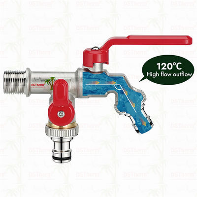 독특한 디자인 혁신적인 형태 빨간 알루미늄 손잡이와 함께 이중 출구 펌프 1/2"*3/4"*3/4"
