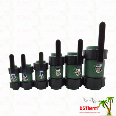 PPR 듀얼 유니온 볼 밸브 구리 볼 철 손잡이 20-63MM 사용자 정의 로고