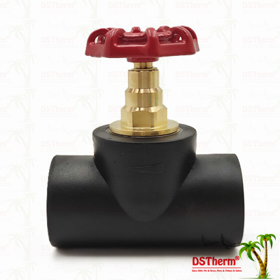 Black PPR Stop Valve With Chrome Plated / Brass Color Cartridge ISO 15784 Certified Global Vlave 20-110mm